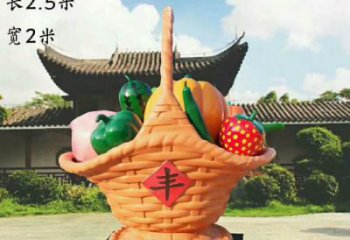 果籃雕塑精選，街道標(biāo)識，蔬菜果籃雕塑指用