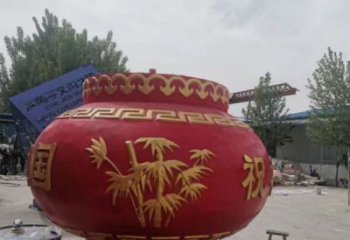 裝飾景觀花籃雕塑通用，街景小品，玻璃鋼花籃雕塑裝飾制造