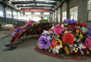花籃雕塑精選，美陳雕塑，鍛鋼不銹鋼花籃雕塑通用