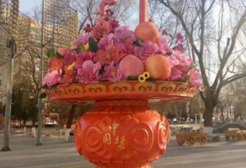 花籃雕塑標志精選，街頭藝術(shù)，公園公園花籃雕塑承接