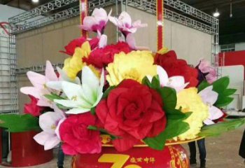 房地產(chǎn)花籃雕塑精品，標(biāo)識雕塑，小區(qū)慶典花籃雕塑供給