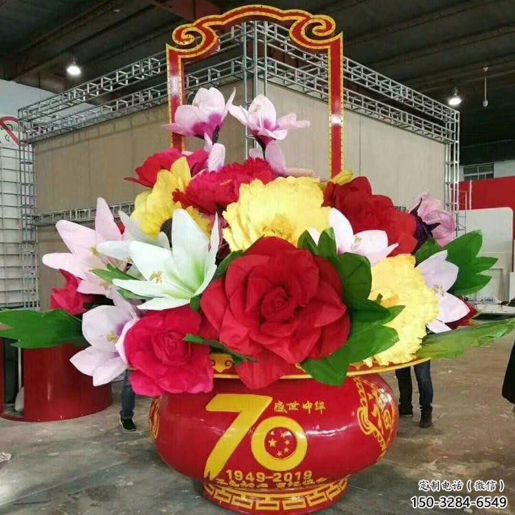 花籃雕塑方案，街景小品，小區花籃雕塑訂做