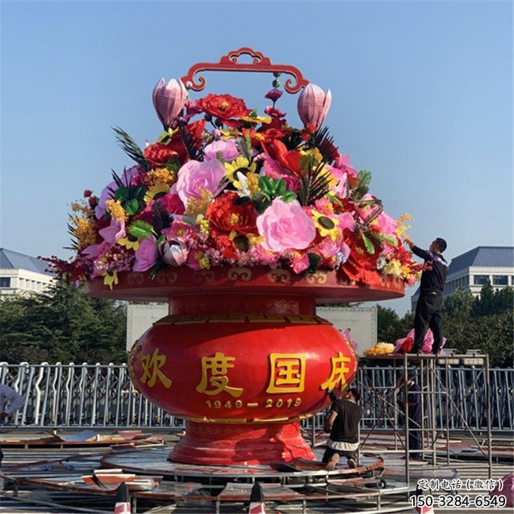 花籃雕塑供給，市標(biāo)雕塑，小區(qū)花籃雕塑定制