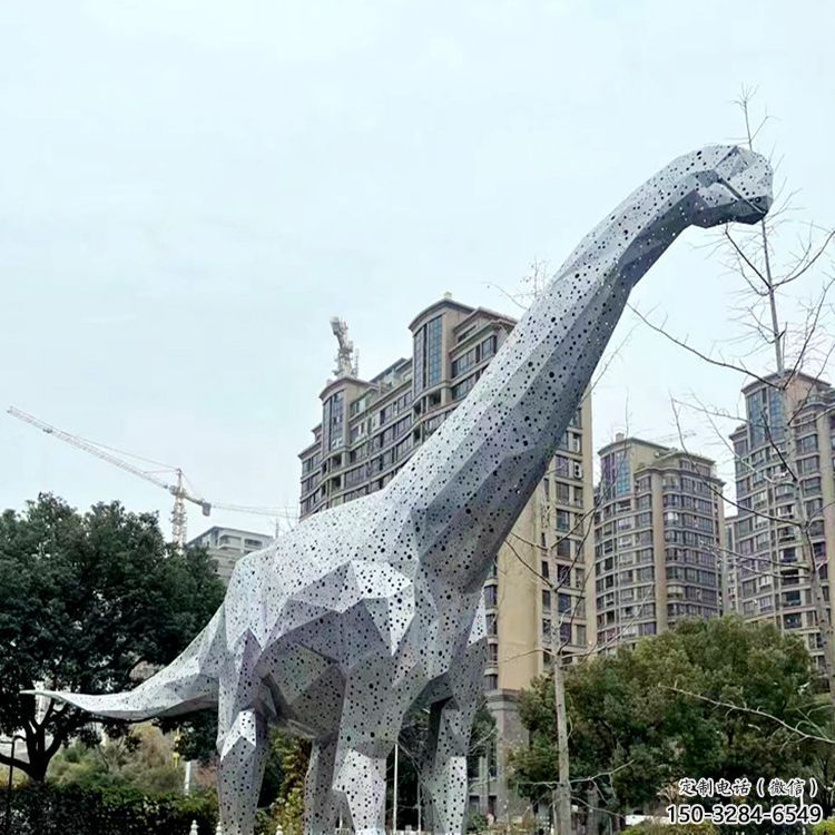 鏤空恐龍雕塑制造，歐式風格，切面恐龍雕塑定價