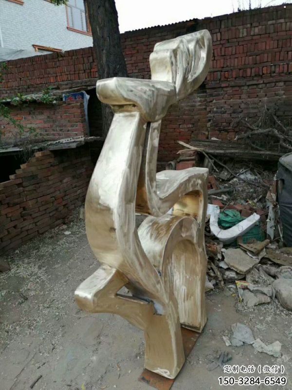 小鹿雕塑定價，街景小品，抽象銅鹿雕塑批發