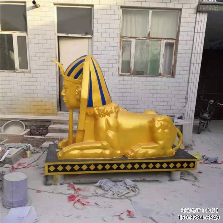 大型獅子雕塑常用，戶外擺放，獅子人獸雕塑展示