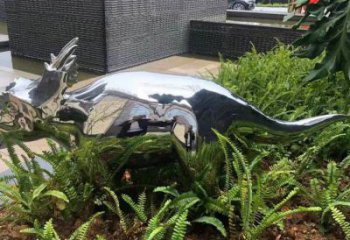 藝術恐龍雕塑觀賞型，街景小品，鏡面恐龍雕塑主題常用