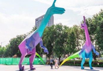 現代恐龍雕塑定制，中式工藝，景觀烤漆恐龍雕塑造型