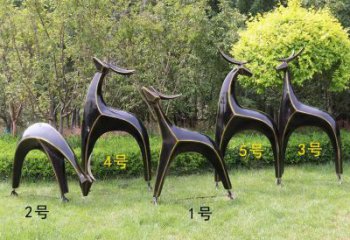 抽象小鹿雕塑供需，美陳雕塑，景觀(guān)小鹿雕塑承接