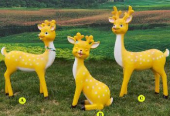 小鹿雕塑生產(chǎn)，動漫構(gòu)件，卡通小鹿雕塑通用