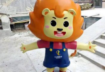 游樂場卡通獅子雕塑廠家，動物美陳景觀雕塑