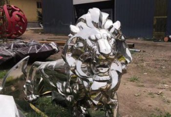 景觀獅子雕塑優(yōu)選，陸地?cái)[件，不銹鋼獅子雕塑供應(yīng)