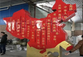 地圖雕塑制作，陸地擺件，不銹鋼地圖雕塑制造廠家