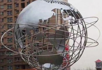 地球儀雕塑點擊，景觀雕塑，現(xiàn)代地球儀雕塑廠家