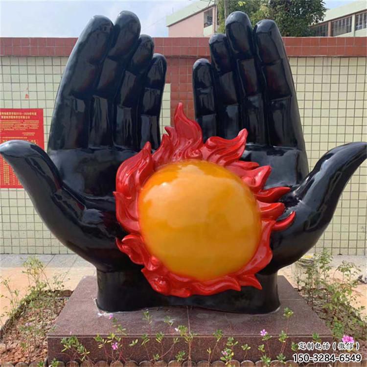 制造火球雕塑定價，地標(biāo)擺件，烤漆不銹鋼火球雕塑精選