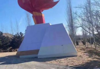 戶(hù)外火把雕塑訂做，多彩藝術(shù)，不銹鋼火把雕塑制造