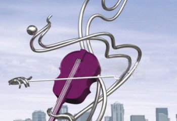 制造提琴雕塑展品，鋼管組合，不銹鋼提琴雕塑常用