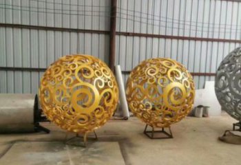 燈光球雕塑制作，美陳雕塑，不銹鋼燈光球雕塑優選