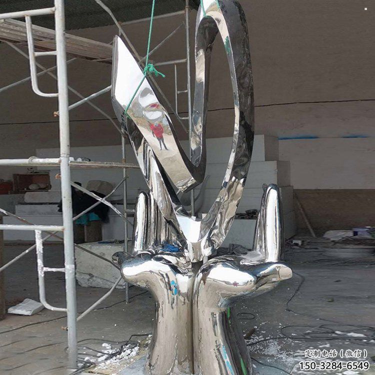 雙手雕塑定做，廣場雕塑，不銹鋼雙手雕塑廠家優選