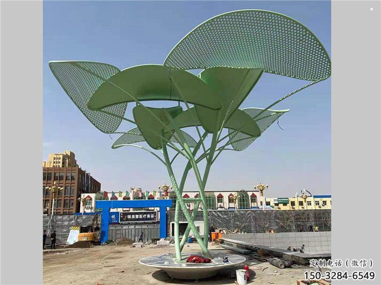 鏤空樹雕塑制造商，城市雕塑，烤漆鏤空樹雕塑定制