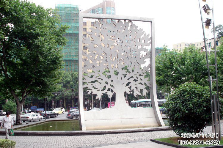 鏤空樹雕塑常用，景觀概念，鏤空剪紙樹雕塑生產廠家