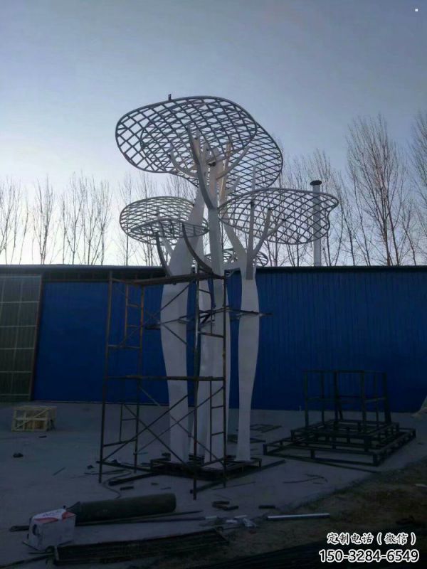 蘑菇樹雕塑生產商，廣場系列，創意鏤空蘑菇樹雕塑優選
