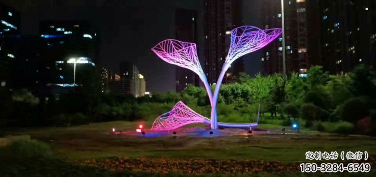 燈光樹葉雕塑廠，公園小品，燈光樹葉雕塑生產商
