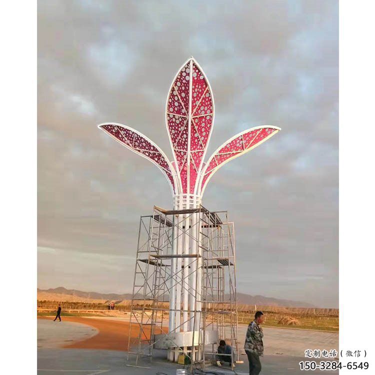 樹(shù)葉雕塑精選，彩鋼制作，園林烤漆樹(shù)葉雕塑標(biāo)準(zhǔn)