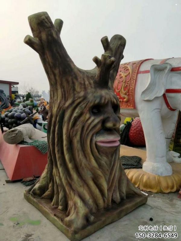 仿真樹雕塑優(yōu)選，小區(qū)擺件，玻璃鋼仿真樹雕塑生產(chǎn)商