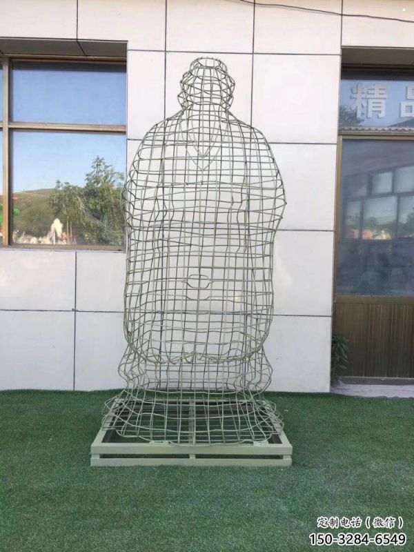 鏤空孔子雕塑訂做，景區雕塑，鐵藝古代人物雕塑定價