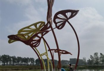 芭蕉葉雕塑常用，景觀概念，不銹鋼芭蕉葉雕塑生產(chǎn)