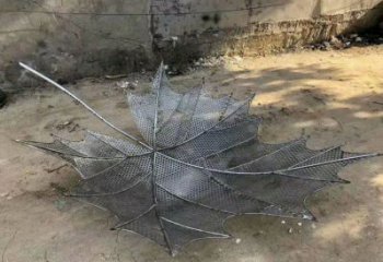 樹葉雕塑生產(chǎn)商，彩鋼制作，大型鐵藝樹葉雕塑定做