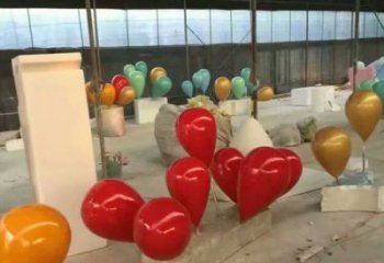 氣球樹雕塑加工，花園小品，制造玻璃鋼氣球樹雕塑廠家