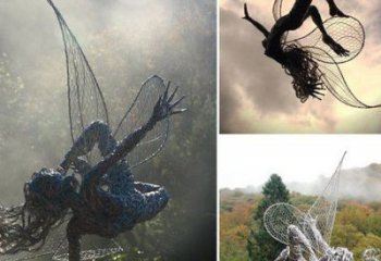 小精靈雕塑，抽象卡通雕塑，美陳人物擺件