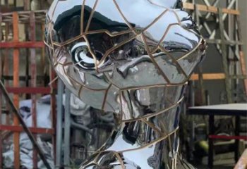 白鋼人頭像雕塑生產，透雕系列，鏡面人頭像雕塑生產商