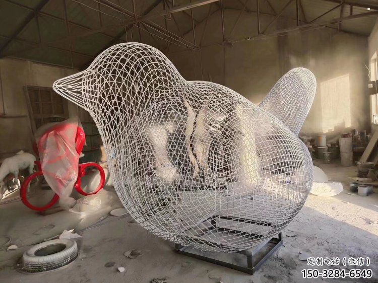 阜陽鏤空小鳥雕塑精選，陸地擺件，鐵藝鳥兒雕塑精品