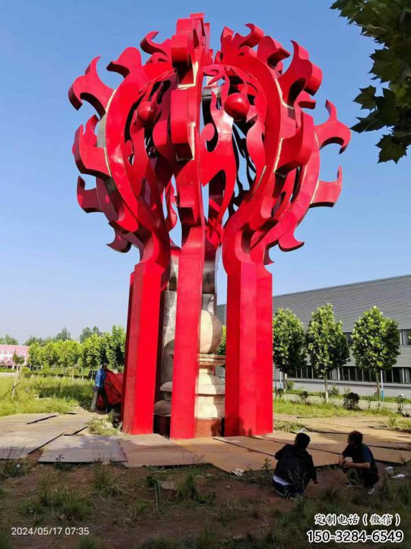 嘉峪關火球雕塑，精神堡壘火球雕塑落地展示