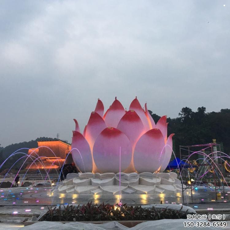 陽(yáng)江蓮花雕塑廠家，景區(qū)雕塑，水景蓮花噴泉雕塑精選