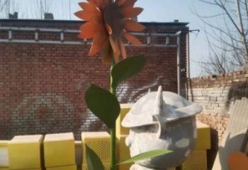廈門太陽花雕塑工程，美陳雕塑，玻璃鋼太陽花雕塑廠家