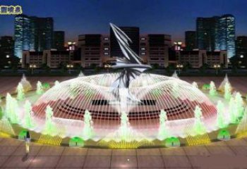 廣州水景搖擺噴泉雕塑，循環(huán)噴水模式噴泉雕塑加工