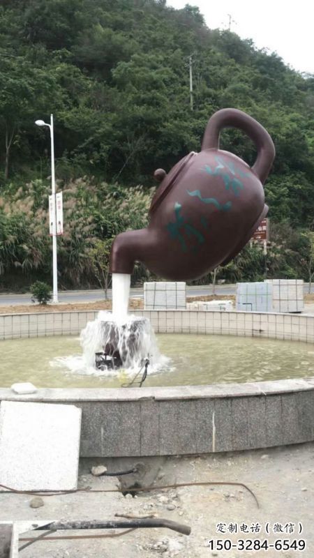 花溪小區天壺標志雕塑，多彩藝術，天壺雕塑生產廠家