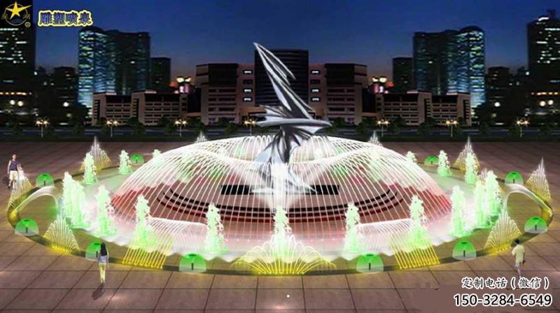 鄂州水景搖擺噴泉雕塑，循環(huán)噴水模式噴泉雕塑加工