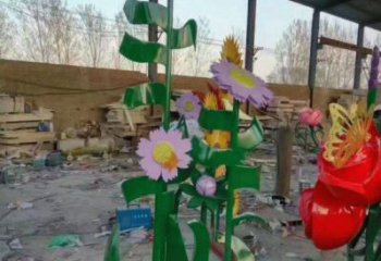 岳陽茉莉花雕塑訂做，城市雕塑，不銹鋼茉莉花雕塑廠