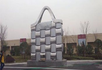 雙陽景觀背包雕塑優(yōu)選，陸地擺件，園林不銹鋼背包雕塑供應