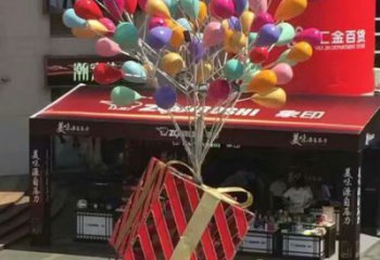 東湖氣球樹雕塑承接，美陳雕塑，玻璃鋼氣球樹雕塑制造