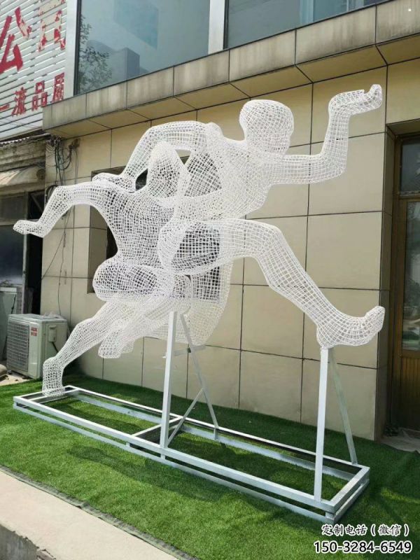 西吉鏤空健兒雕塑制造，校園雕塑，金屬鐵藝人物雕塑展品