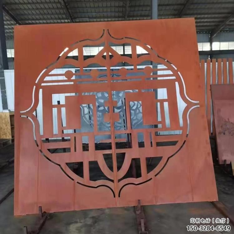濰坊鏤空景墻雕塑，耐候鋼鏤空工藝設(shè)計(jì)