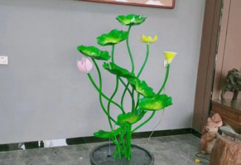 鄂爾多斯荷花雕塑異型優(yōu)選，城市裝飾，展示荷花雕塑定做