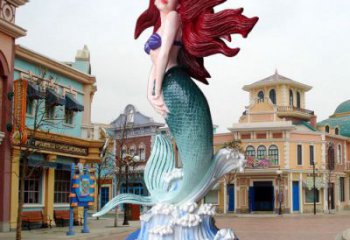 清水河水景美人魚(yú)雕塑