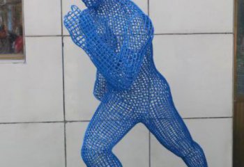 杏花嶺鏤空跑步雕塑，標(biāo)識(shí)雕塑，烤漆鐵藝人物雕塑優(yōu)選